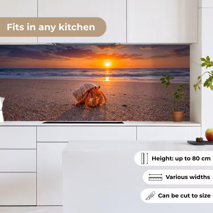 Kreeft - Strand - Natuur - Zonsondergang - Oranje keuken achterwand 2 middel -sfeer4_UK