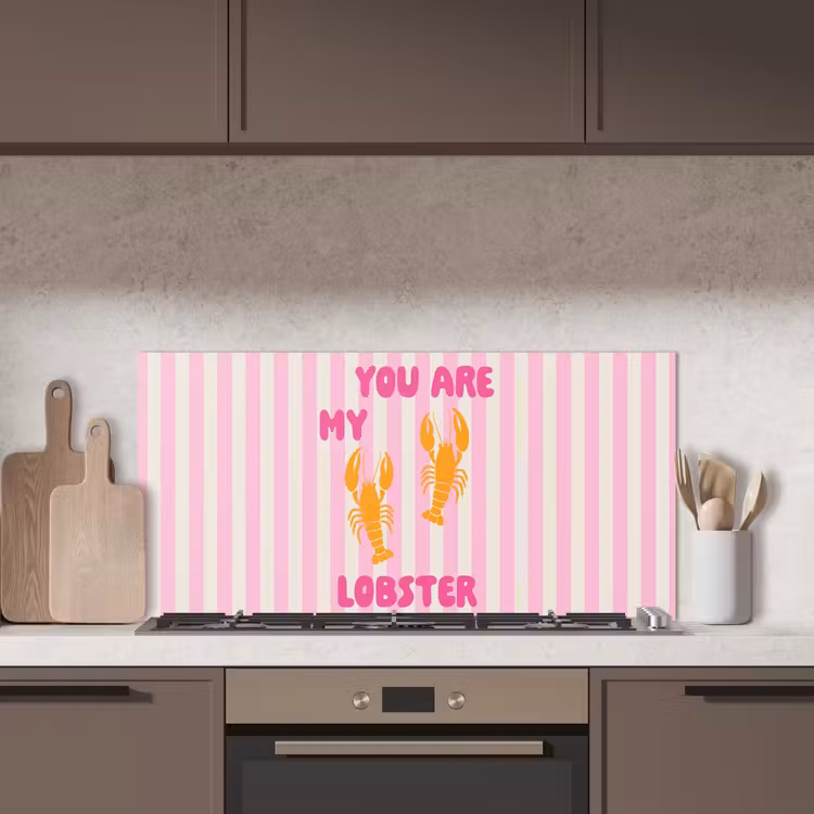 Lobster - Love - Valentijn keuken achterwand spatscherm middel -sfeer2
