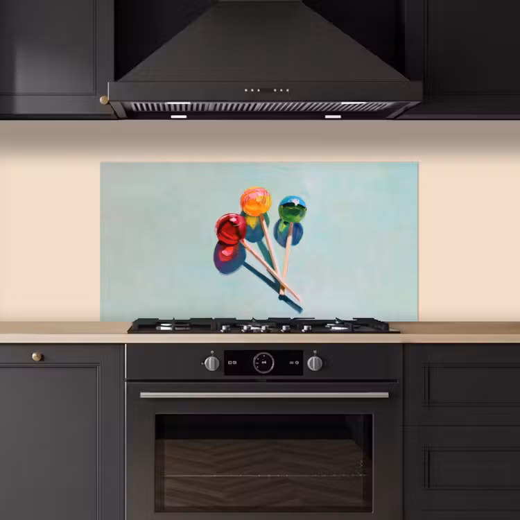 Lollys - Schaduw - Drie - Blauw keuken achterwand spatscherm middel -sfeer1