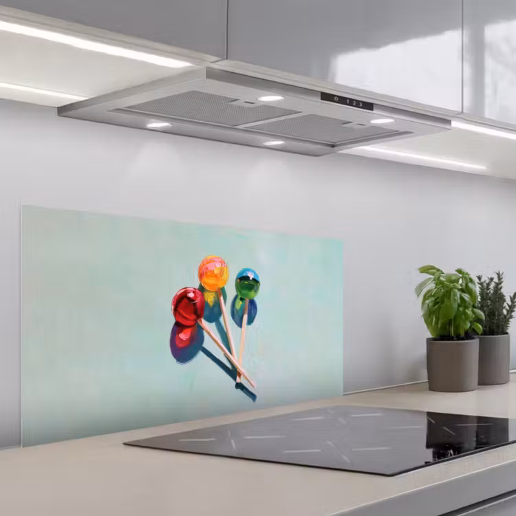 Lollys - Schaduw - Drie - Blauw keuken achterwand spatscherm middel -3d_schuin