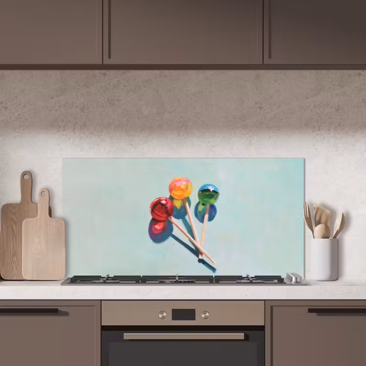 Lollys - Schaduw - Drie - Blauw keuken achterwand spatscherm middel -sfeer2