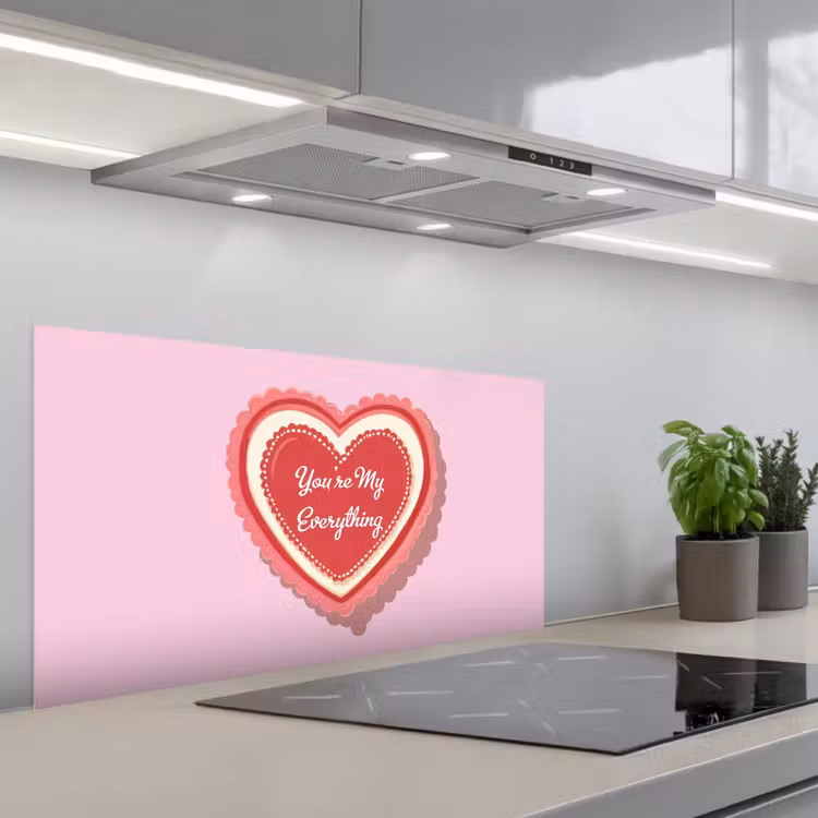 Liefde - Hart - Valentijn keuken achterwand spatscherm middel -3d_schuin