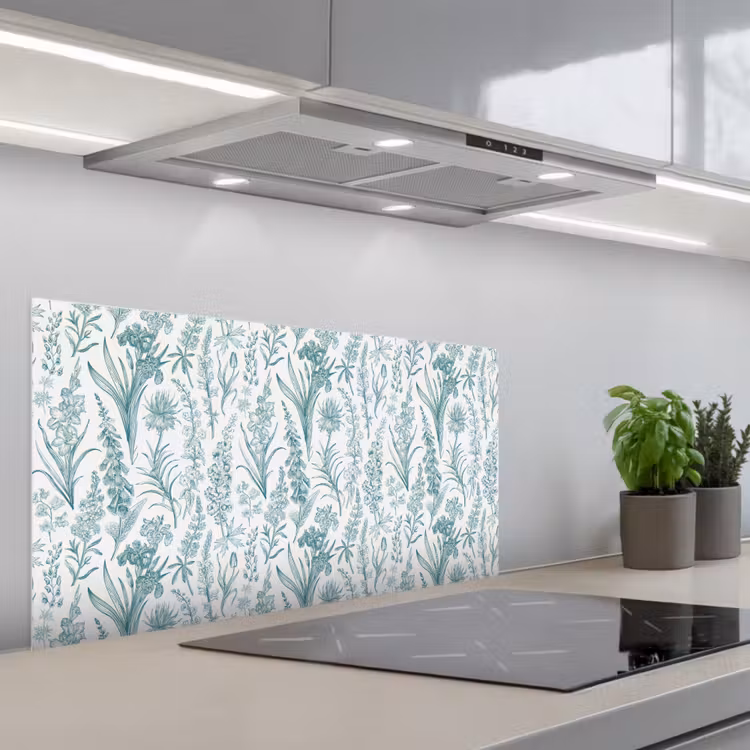 Lovely - Garden - Emerald keuken achterwand spatscherm middel 899 -3d_schuin