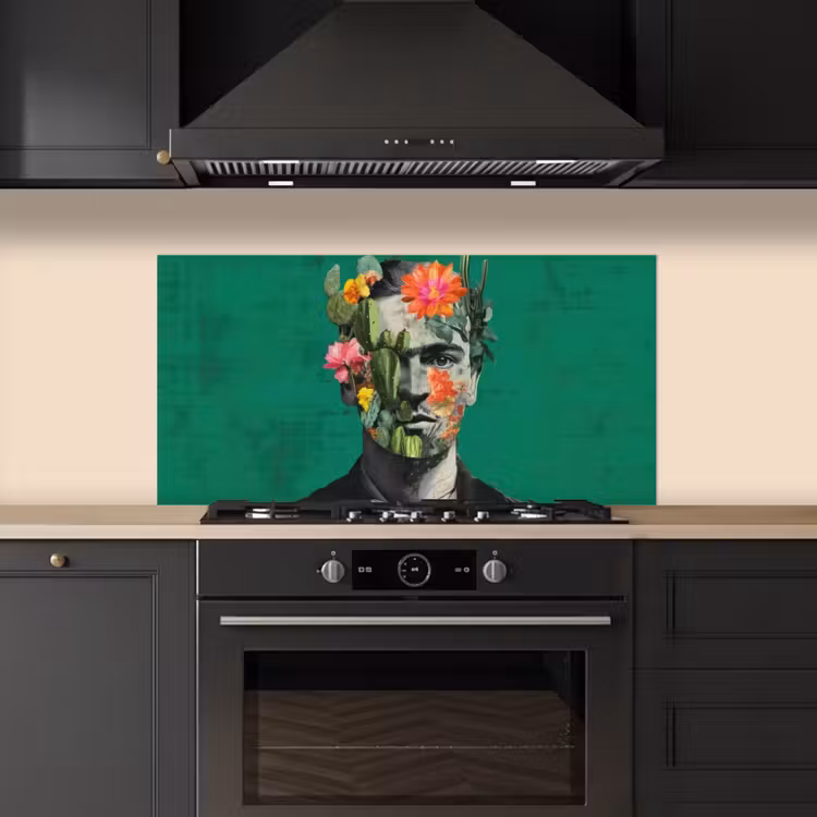 Man - Planten - Groen keuken achterwand spatscherm middel -sfeer1