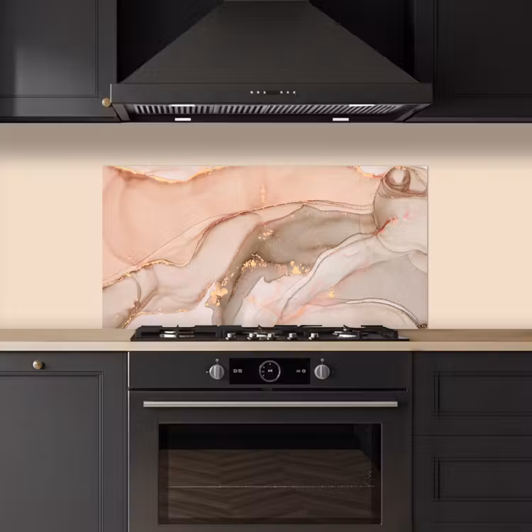 Marmer - Roze - Rosé keuken achterwand spatscherm middel -sfeer1