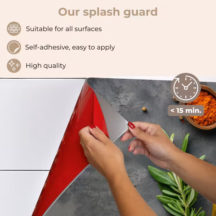 Mediterrane Keukenessenties keuken achterwand spatscherm middel -spatscherm_EN