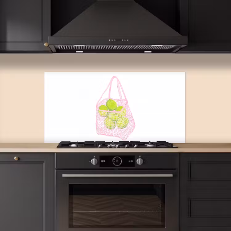 Netzakje - Roze - Illustratie - Limoenen keuken achterwand spatscherm middel -sfeer1