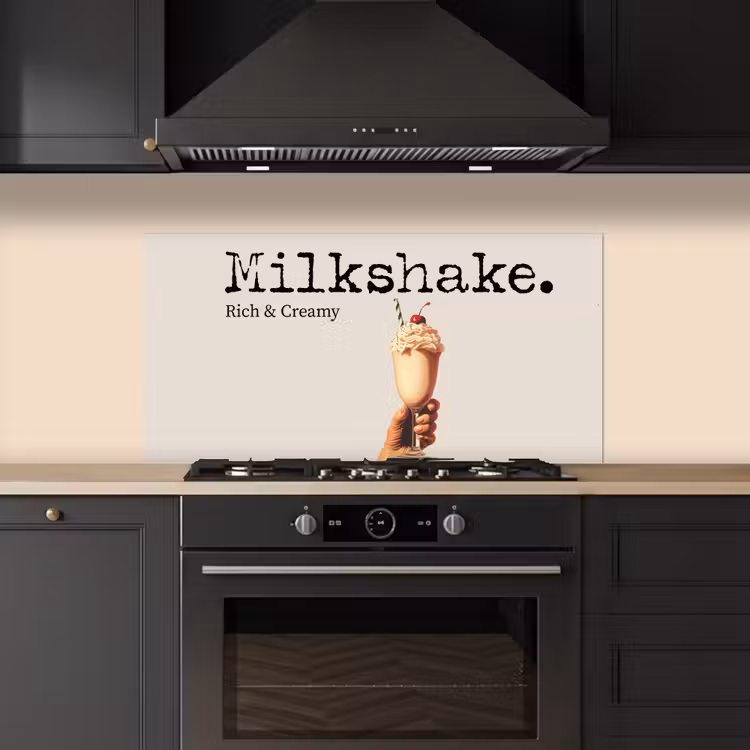 Milkshake - Kers - Rietje keuken achterwand spatscherm middel -sfeer1