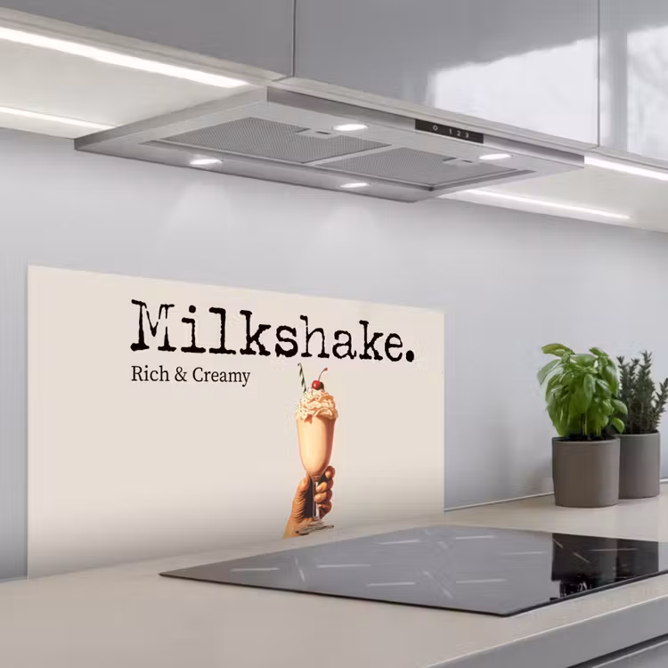 Milkshake - Kers - Rietje keuken achterwand spatscherm middel -3d_schuin
