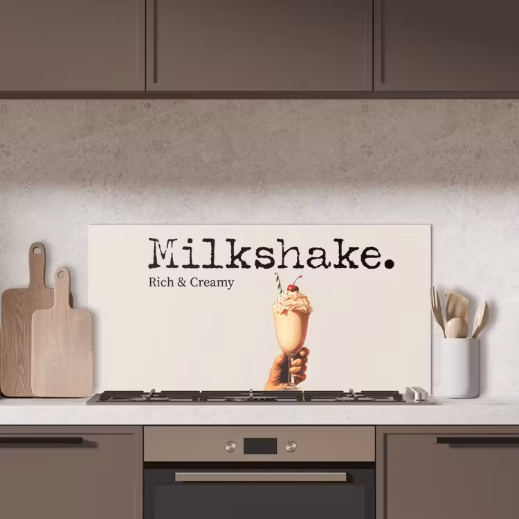 Milkshake - Kers - Rietje keuken achterwand spatscherm middel -sfeer2