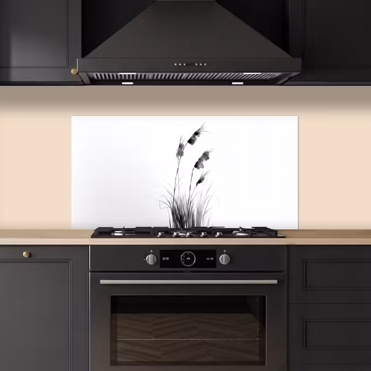 Minimalistisch - Stelen - Wit keuken achterwand spatscherm middel -sfeer1