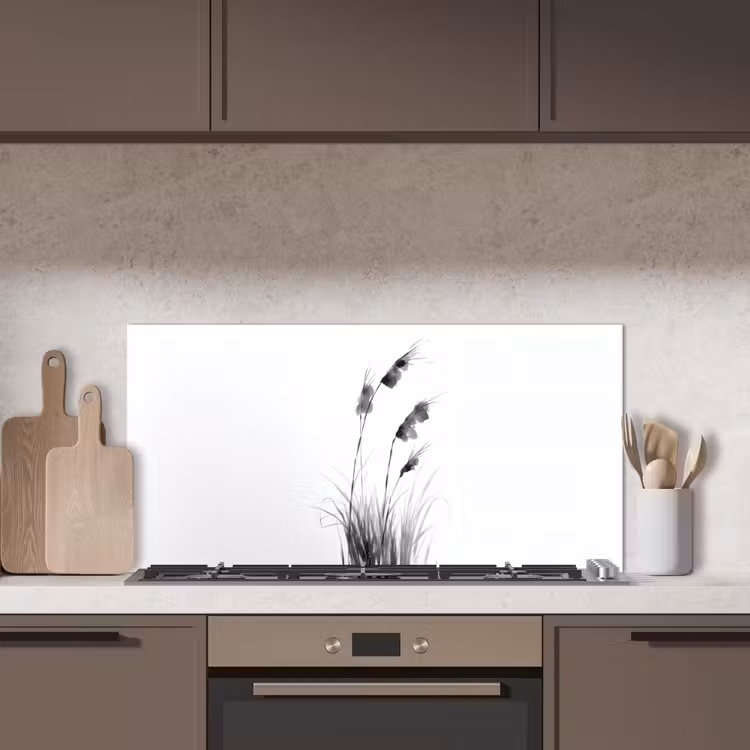 Minimalistisch - Stelen - Wit keuken achterwand spatscherm middel -sfeer2