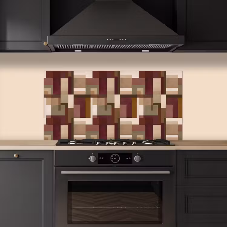 Modern - Geometrie - Kleurrijk keuken achterwand spatscherm middel 899 -sfeer1