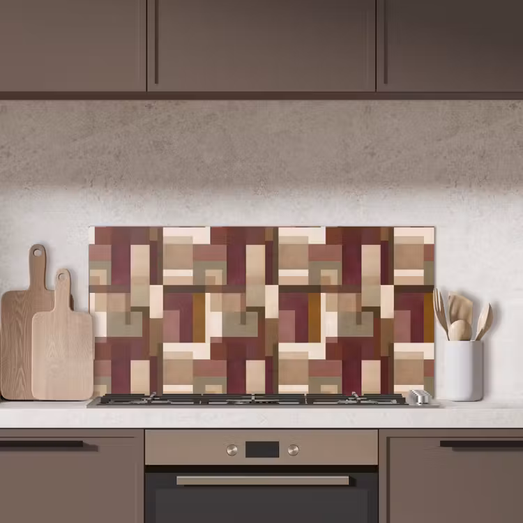 Modern - Geometrie - Kleurrijk keuken achterwand spatscherm middel 899 -sfeer2