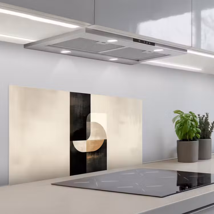 Modern - Vierkant - Vormen keuken achterwand spatscherm middel -3d_schuin