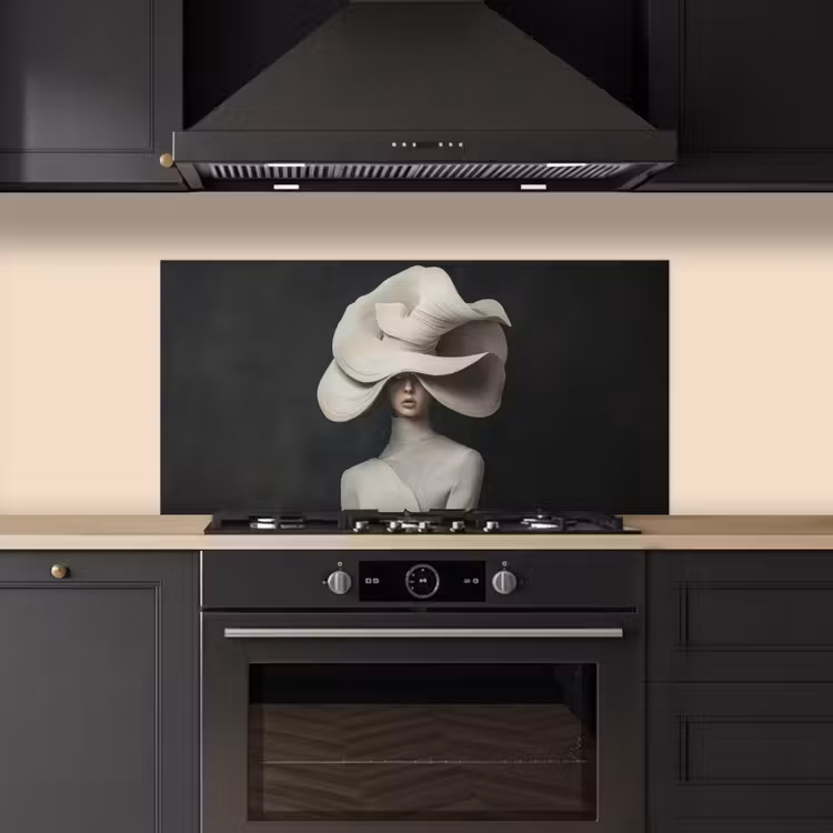 Modern - Vrouw - Hoed keuken achterwand spatscherm middel -sfeer1