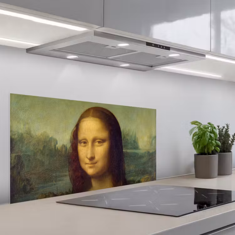 Mona Lisa - Leonardo da Vinci keuken achterwand spatscherm middel -3d_schuin