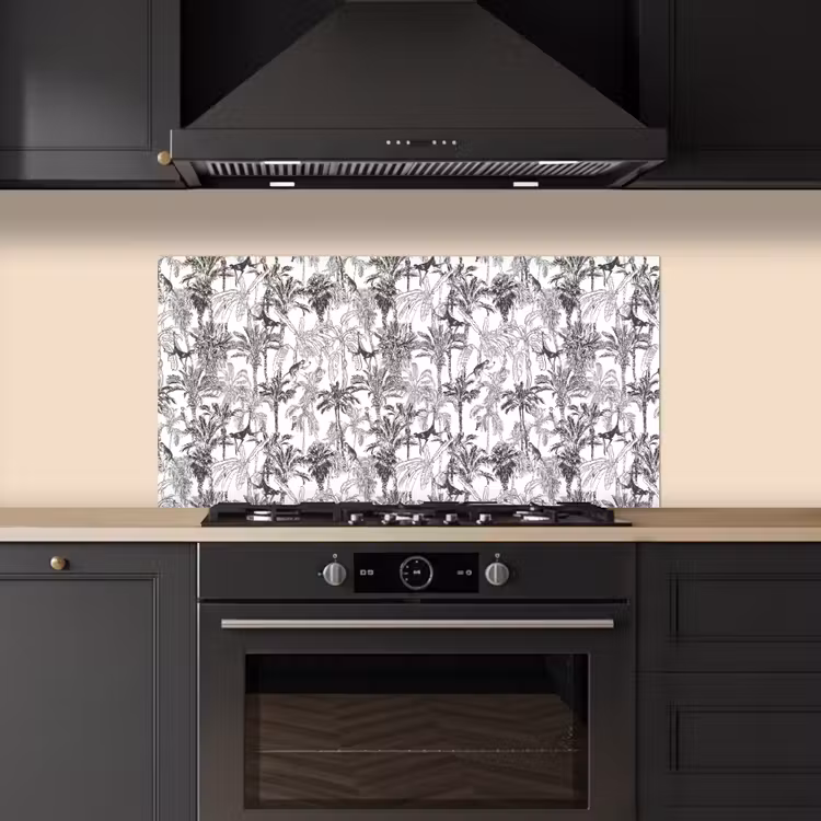 Aap - Oerwoud - Abstract - Grijs keuken achterwand spatscherm middel 899 -sfeer1