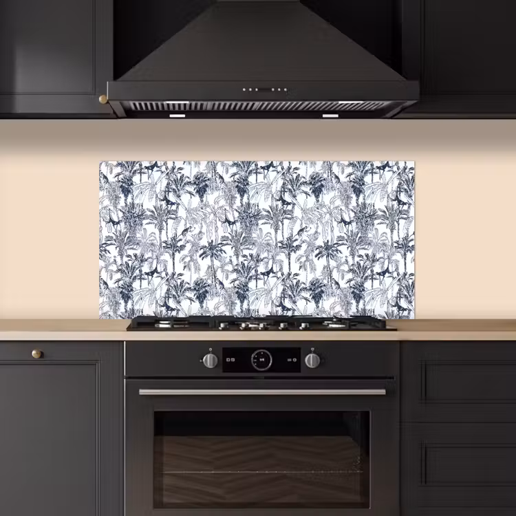 Aap - Jungle - Blauw keuken achterwand spatscherm middel 899 -sfeer1