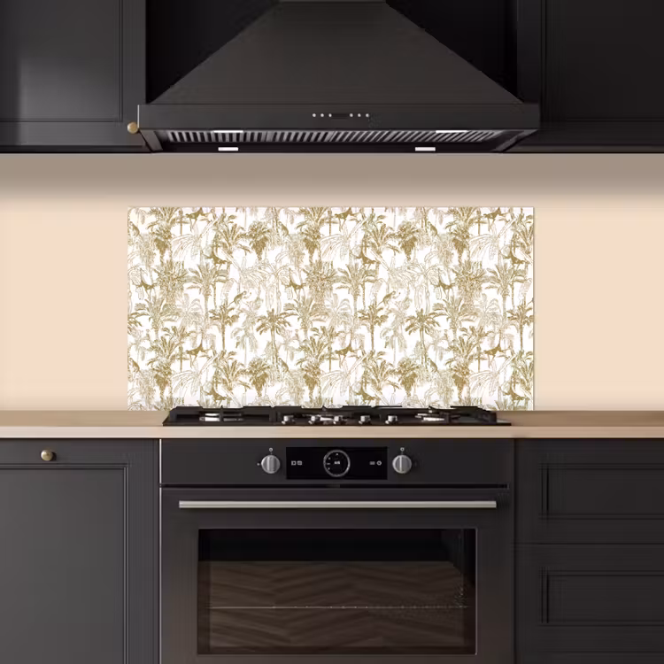 Apen - Jungle - Abstract - Beige keuken achterwand spatscherm middel 899 -sfeer1