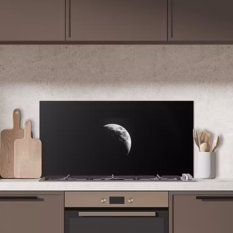 Maan - Hemel - Zwart - Schaduw keuken achterwand spatscherm middel -sfeer2