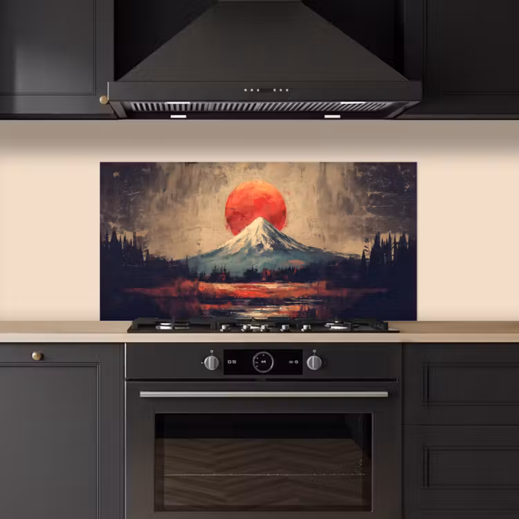 Bergtop - Sneeuw - Zon keuken achterwand spatscherm middel -sfeer1