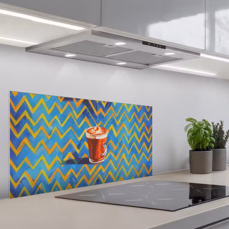 Mok - Koffie - Zigzag - Slagroom keuken achterwand spatscherm middel -3d_schuin