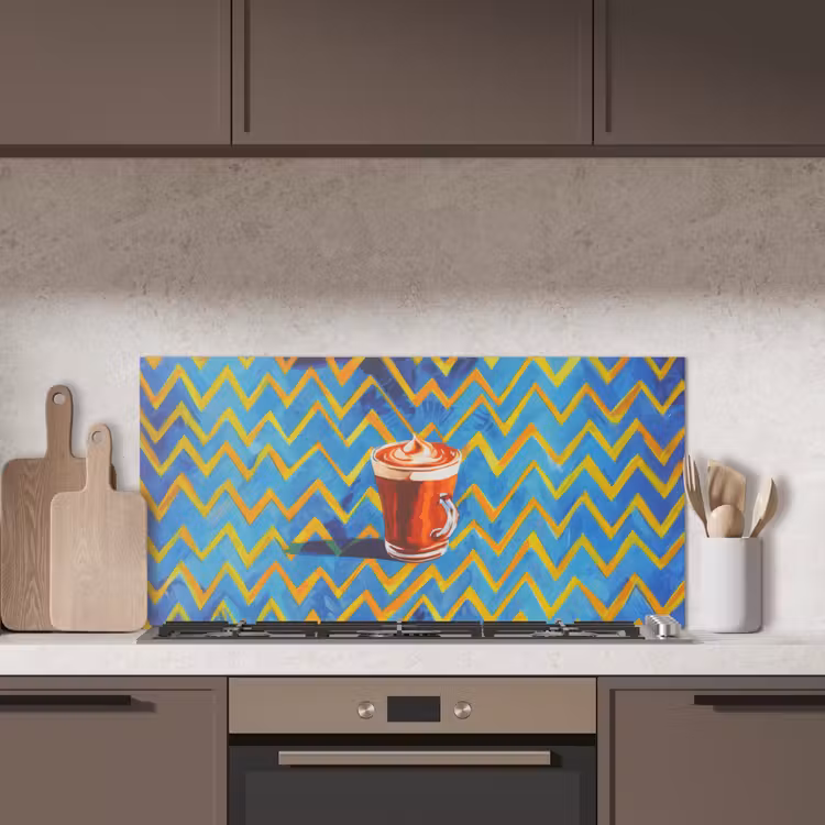 Mok - Koffie - Zigzag - Slagroom keuken achterwand spatscherm middel -sfeer2