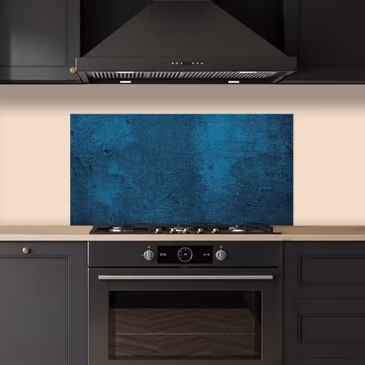 Natuursteen - Beton - Steen - Blauw keuken achterwand spatscherm middel -sfeer1