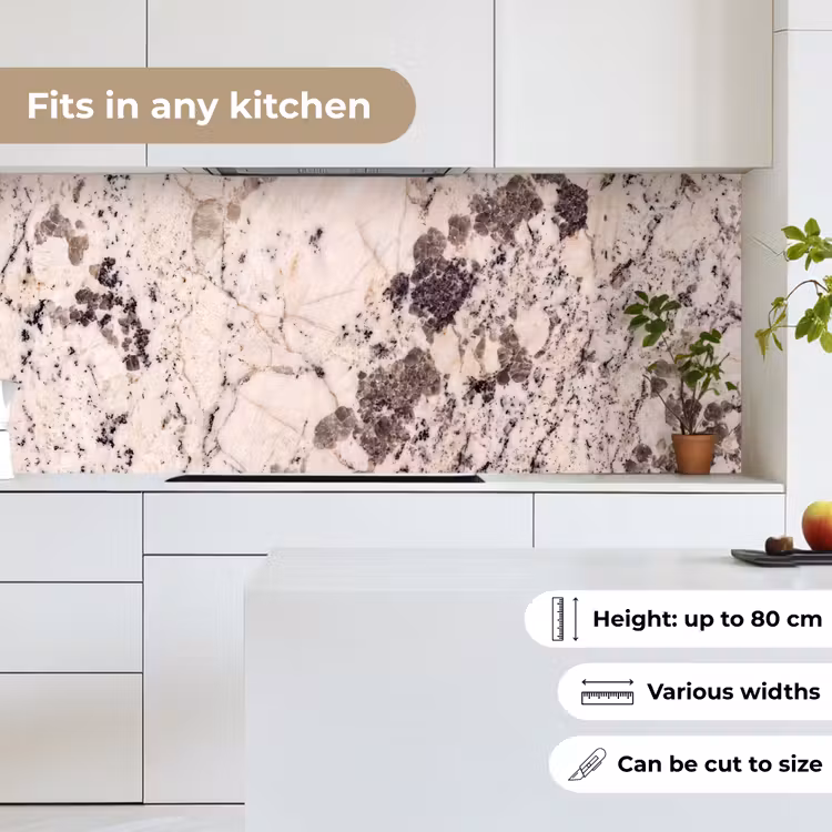 Natuursteen - Patroon - Abstract - Beige - Grijs keuken achterwand 2 middel -sfeer4_UK