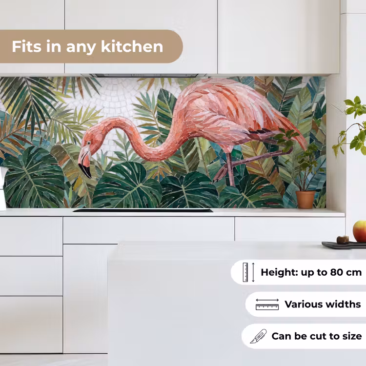 Natuur - Bladeren - Abstract - Groen - Vogel keuken achterwand 2 middel -sfeer4_UK