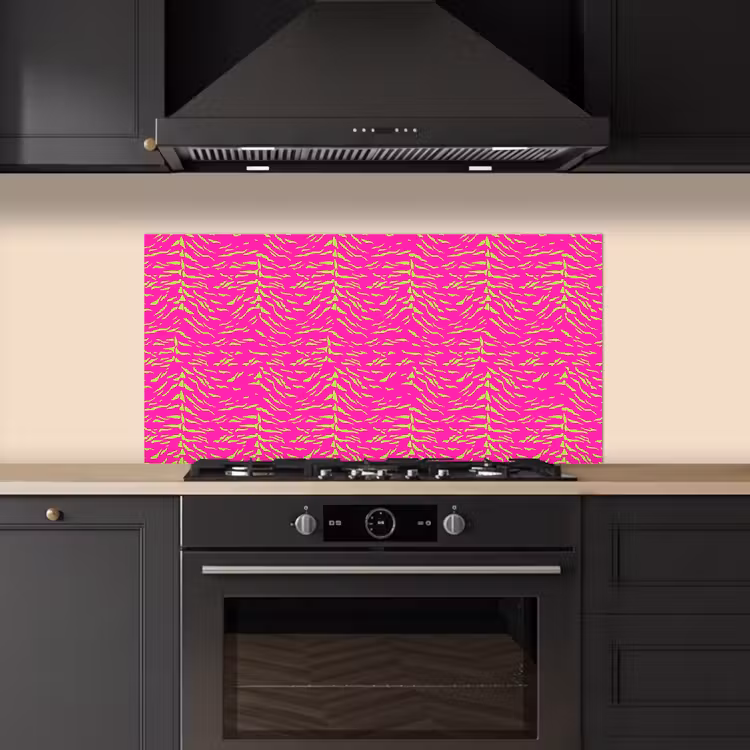 Neon - Groen - Roze - Tijger keuken achterwand spatscherm middel 899 -sfeer1