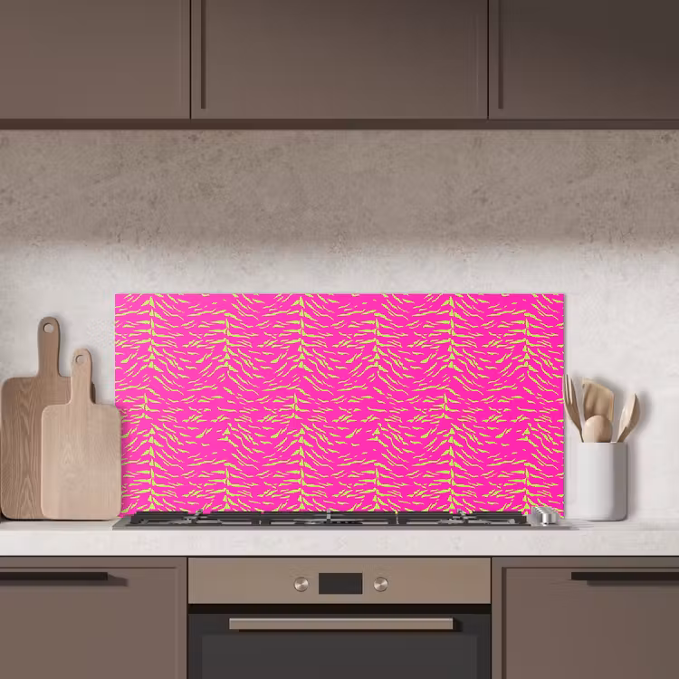 Neon - Groen - Roze - Tijger keuken achterwand spatscherm middel 899 -sfeer2