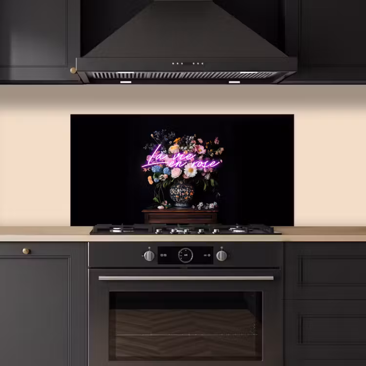 Neon - Vaas - Bloemen keuken achterwand spatscherm middel -sfeer1