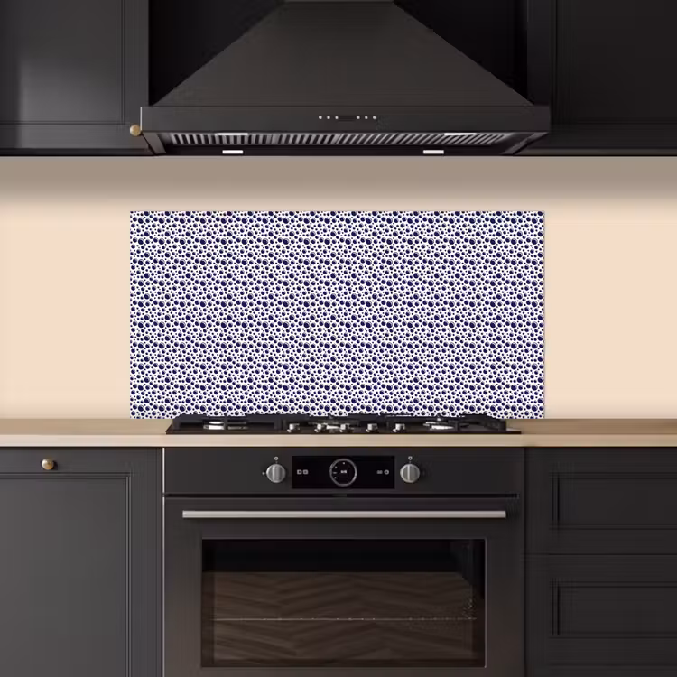 Oceaan - Bubbel - Blauw - Wit keuken achterwand spatscherm middel 899 -sfeer1