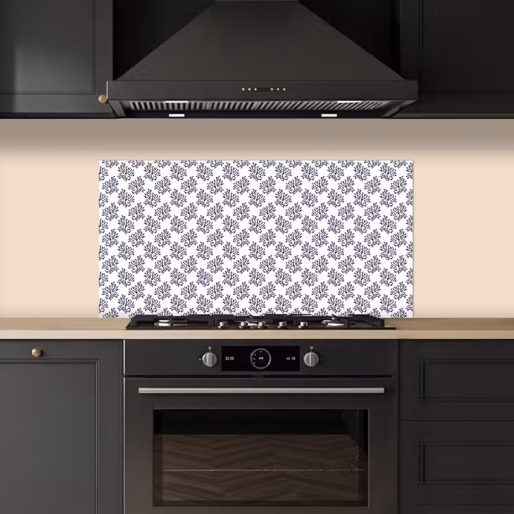 Oceaan - Koraal - Blauw - Wit keuken achterwand spatscherm middel 899 -sfeer1