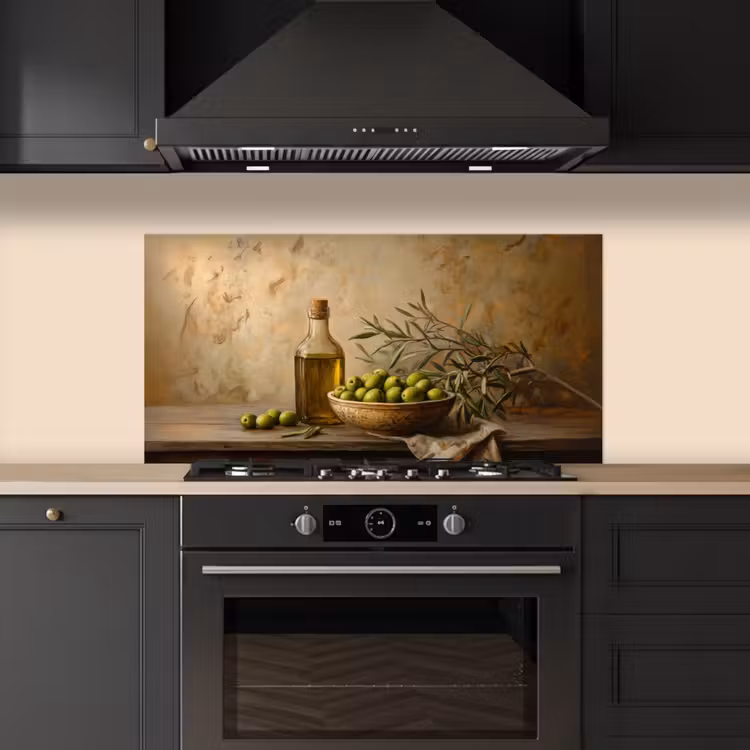 Olijven - Stilleven - Vintage keuken achterwand spatscherm middel -sfeer1