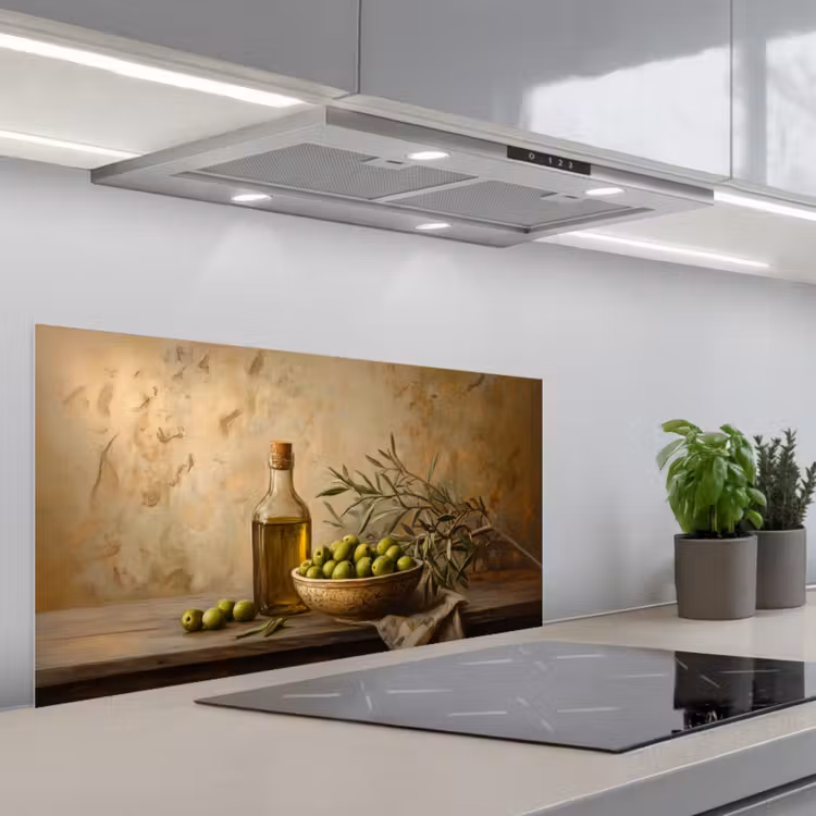 Olijven - Stilleven - Vintage keuken achterwand spatscherm middel -3d_schuin