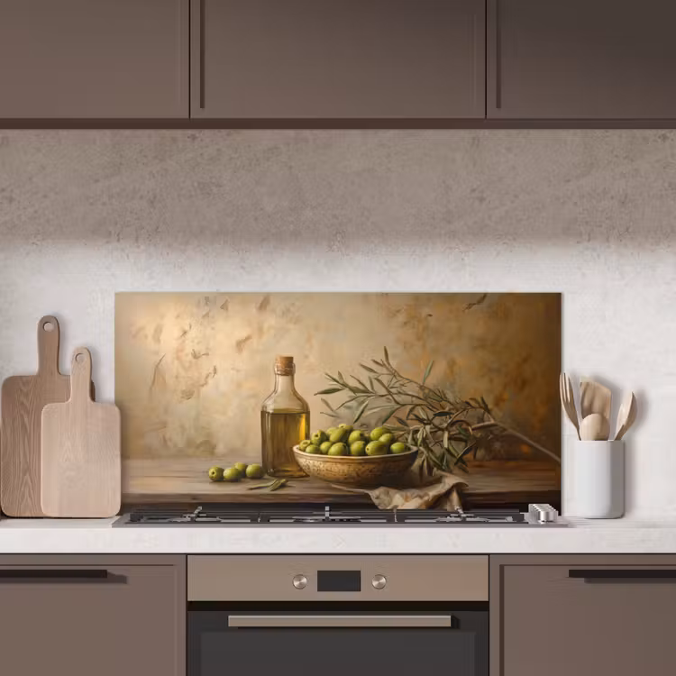 Olijven - Stilleven - Vintage keuken achterwand spatscherm middel -sfeer2