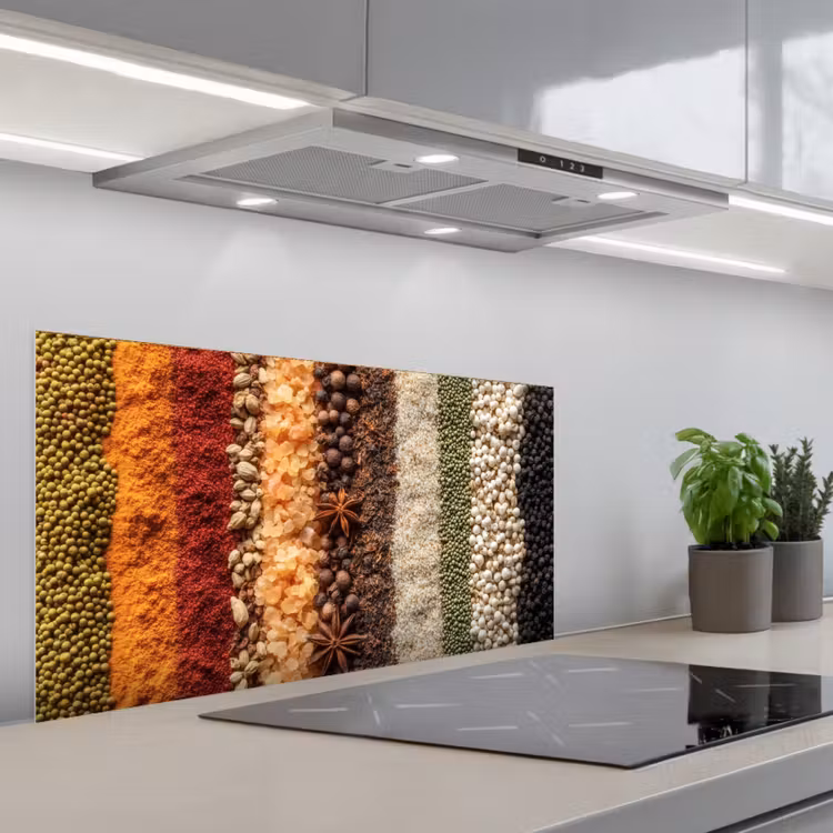 Banen - Verticaal - Kruiden - Variatie keuken achterwand spatscherm middel -3d_schuin