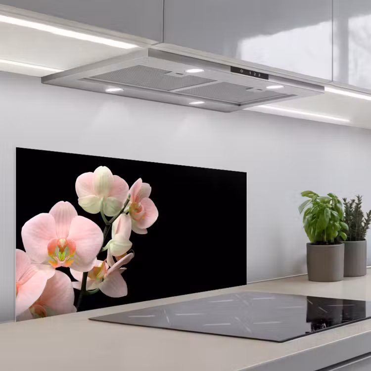 Orchidee - Bloemen - Roze - Stilleven - Flora keuken achterwand spatscherm middel -3d_schuin