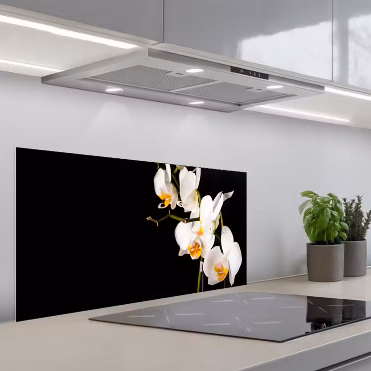 Orchidee - Bloemen - Planten - Botanisch keuken achterwand spatscherm middel -3d_schuin