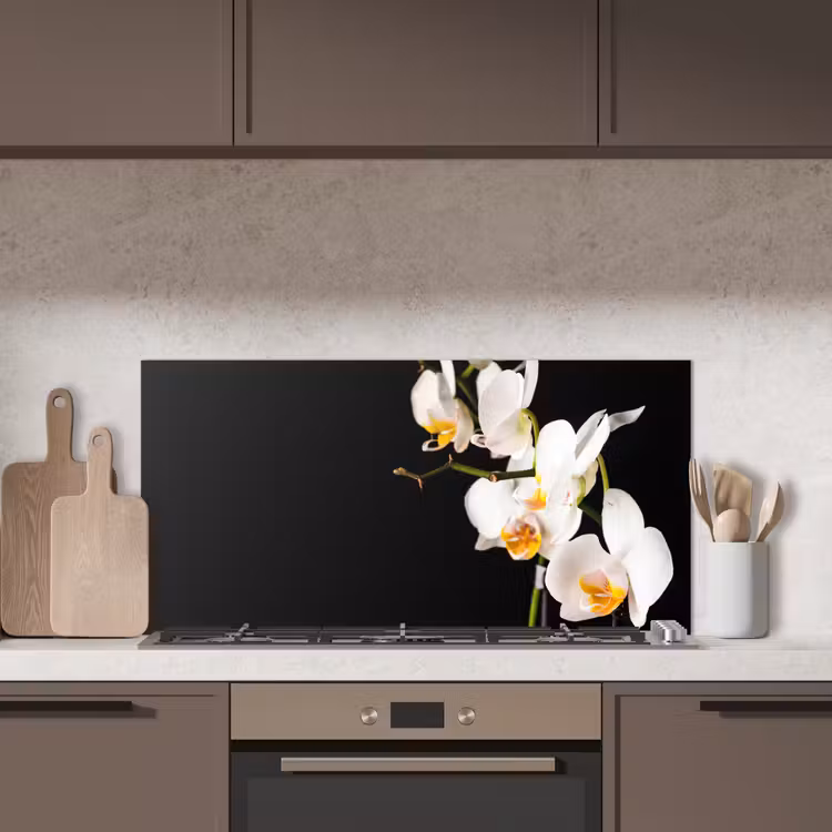 Orchidee - Bloemen - Planten - Botanisch keuken achterwand spatscherm middel -sfeer2