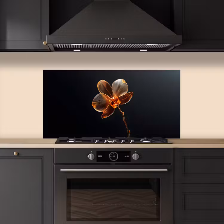 Orchidee - Doorzichtig - Bloem keuken achterwand spatscherm middel -sfeer1