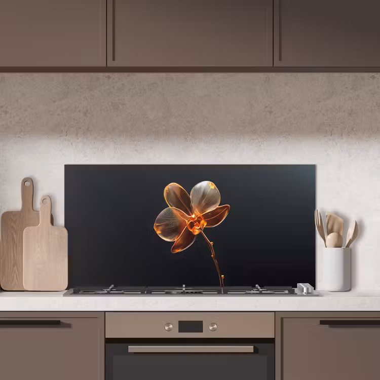 Orchidee - Doorzichtig - Bloem keuken achterwand spatscherm middel -sfeer2