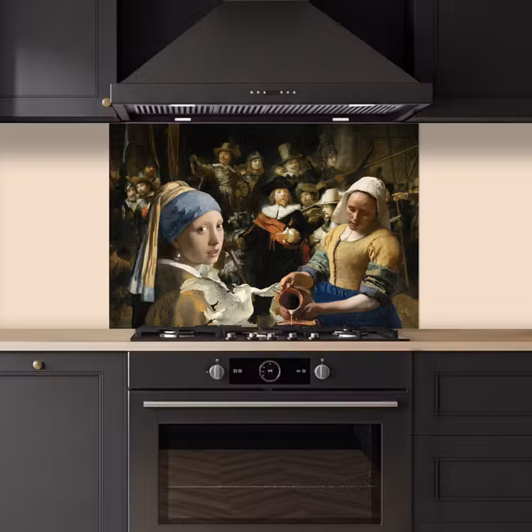 Schilderij - Oude Meesters - Zwaan keuken achterwand spatscherm middel -sfeer1