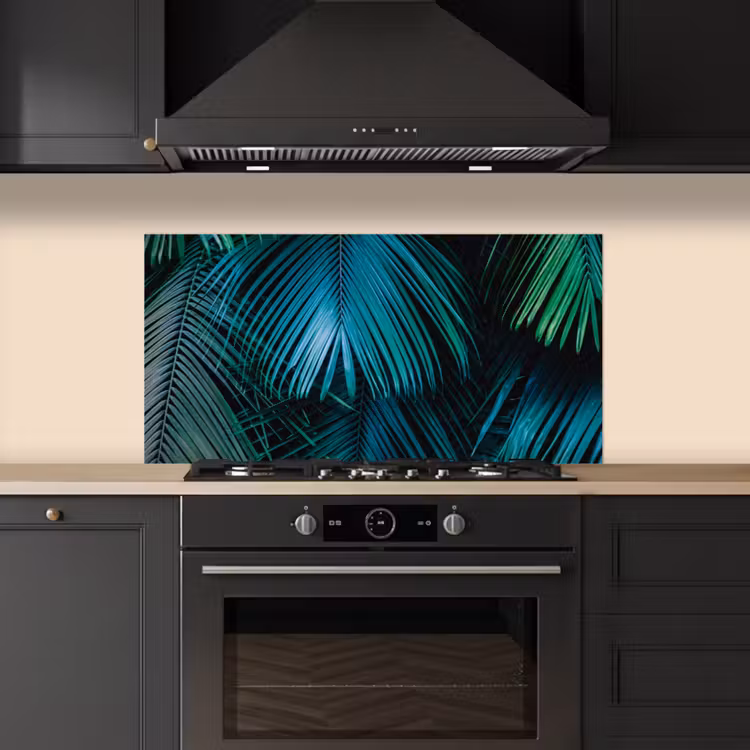 Palmblad - Tropisch - Natuur - Jungle keuken achterwand spatscherm middel -sfeer1
