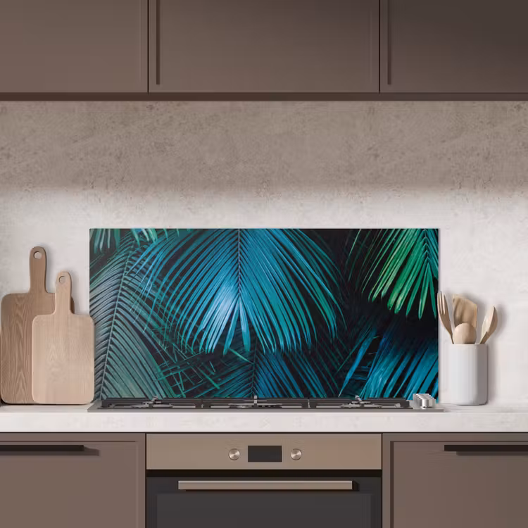 Palmblad - Tropisch - Natuur - Jungle keuken achterwand spatscherm middel -sfeer2