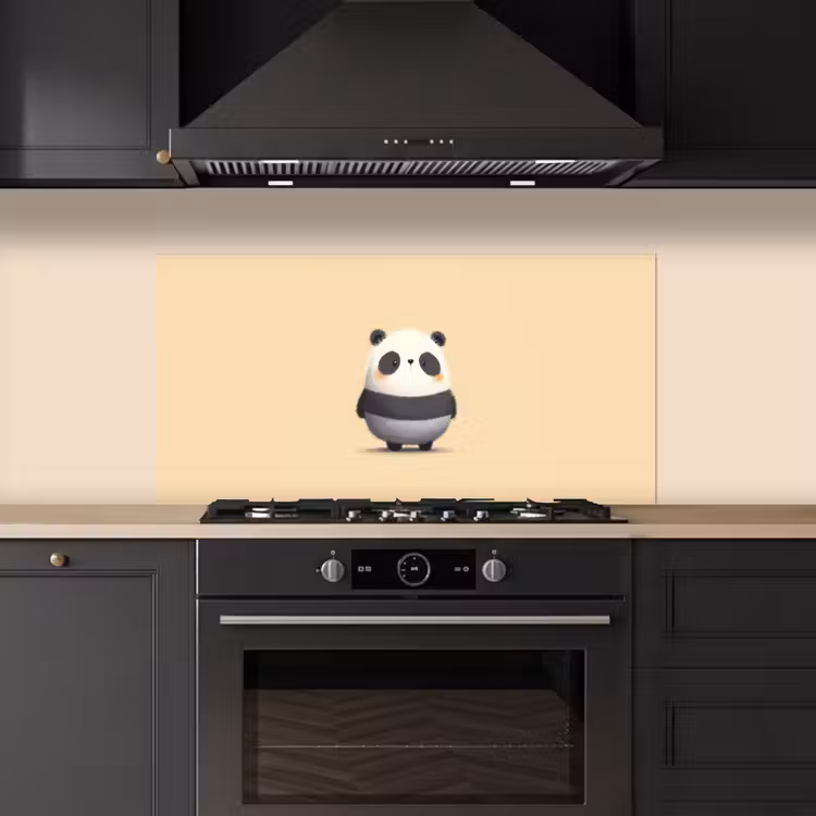 Panda - Beige - Minimalistisch keuken achterwand spatscherm middel -sfeer1