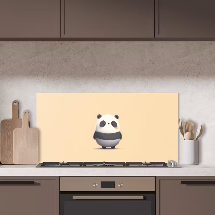 Panda - Beige - Minimalistisch keuken achterwand spatscherm middel -sfeer2